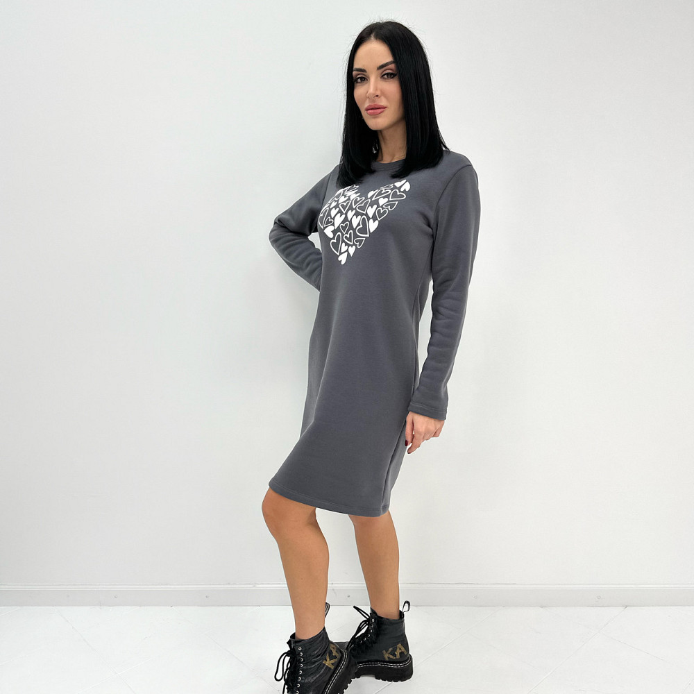 Теплое платье с принтом Romance батал Киев - изображение 8