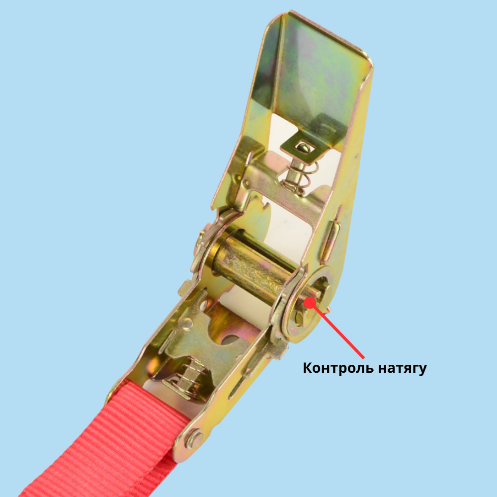 Набір стяжних ременів з храповим механізмом для кріплення вантажу 4 шт. 25 мм х 3 м стропи з навантаженням 136 кг Кам'янець-Подільський - фото 5