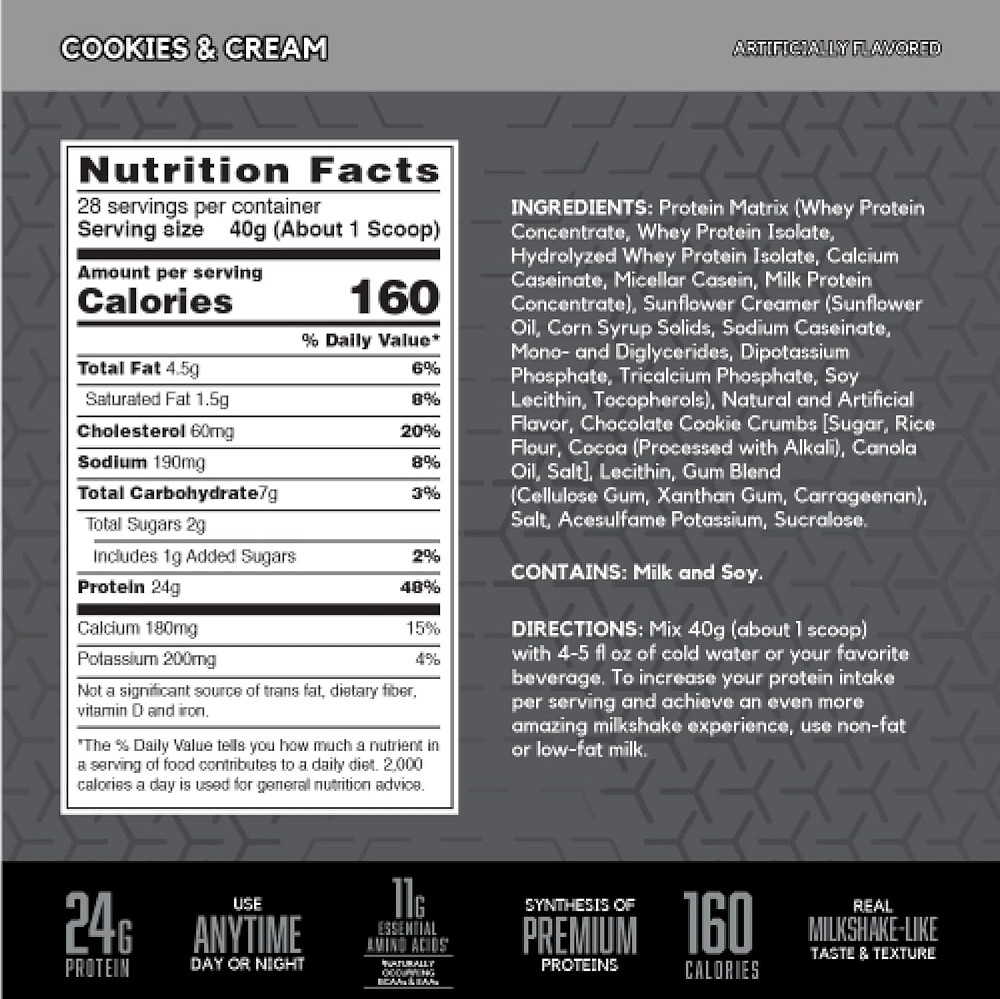 Протеин Bsn Syntha-6 Edge 1060g (Cookies Cream) Луцк - изображение 2