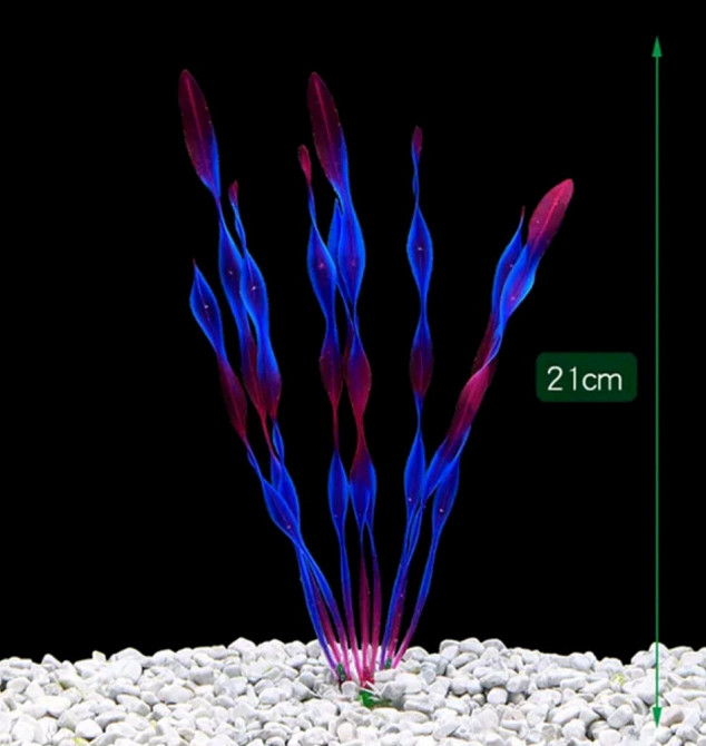 Искусственные водоросли для аквариума 21 см розово-фиолетовый Киев - изображение 1