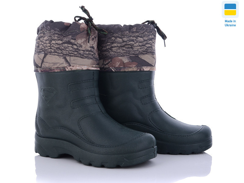 Сапоги мужские теплые резиновые олива пена forest-S с подкладкой валенком Одесса - изображение 5