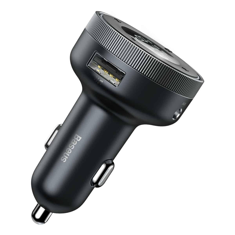 Автомобільний зарядний пристрій з FM-модулятором Baseus Enjoy Car MP3 Charger, колір чорний CCLH-01 Одеса - фото 3