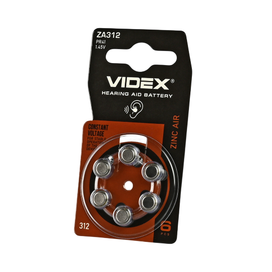 Батарейка ZA312 (бл-6шт) Videx Житомир