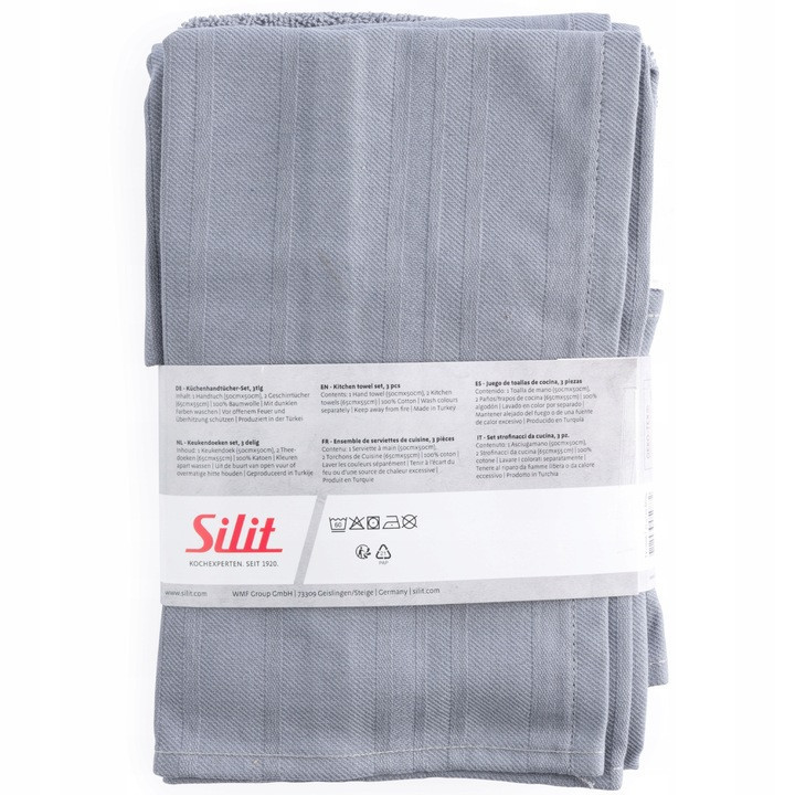 Набір рушників кухонних 2 шт + 1 ганчірка з мікрофібри 100% бавовна Silit (TXO886) Нововолинськ - фото 4