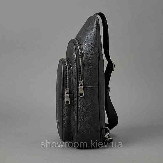 Мужская сумка на грудь (слинг), бананка Coach (77-2517) черная Киев