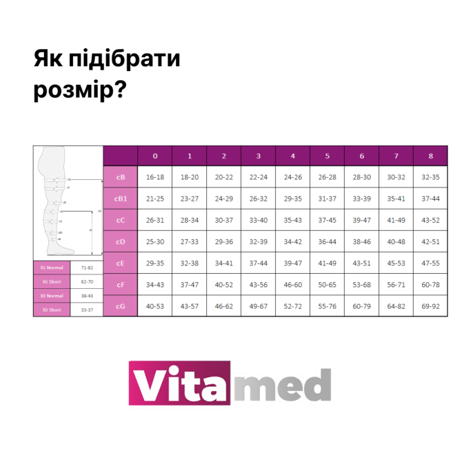 Панчохи компресійні медичні 2 клас стандартні (чорний) Vitamed 9230, відкритий носок Дніпро - фото 6