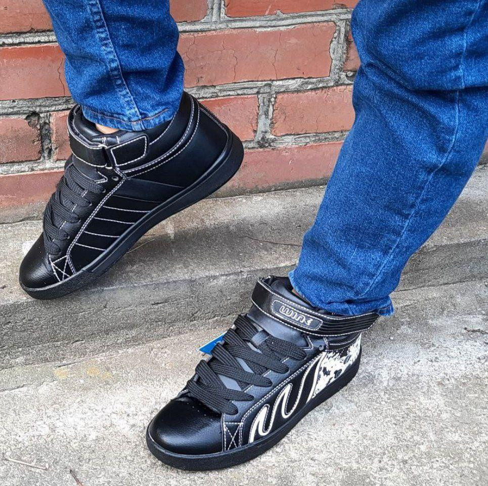 -Кроссовки Черные Высокие Мужские (размеры: 41,42,43,44,45) - 33-4 Днепр - изображение 7