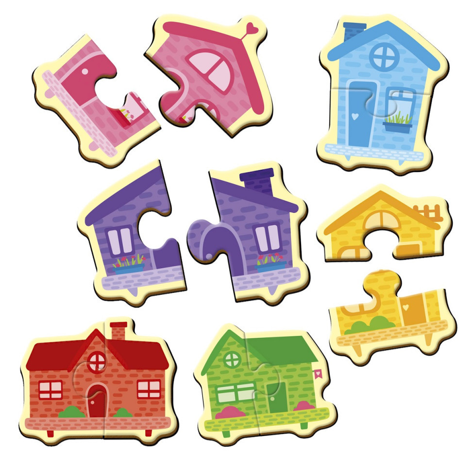 Дитячі магнітні пазли "Кольорові будинки" VT1733-03, 6 картинок Вінниця - фото 3