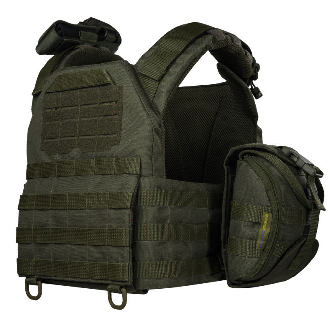 Плитоноска тактична Warmor Gen.3 Pro Max зі швидким скиданням з підсумками (Оливковий) Вінниця - фото 6