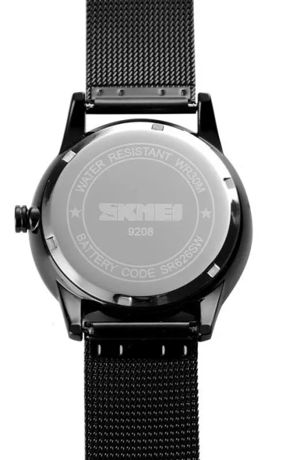 Чоловічий класичний годинник Skmei 9208 (Чорний із зеленими стрілками) Київ - фото 5