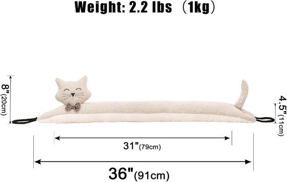 Декоративний валик-обмежувач від протягів «Кіт» Луцк