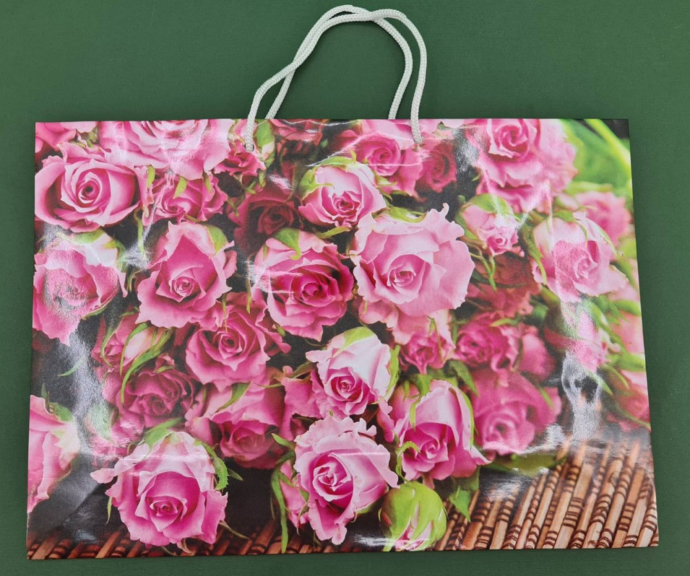 Паперовий великий горизонтальний пакет 36/22/10 (артBG-029) (12 шт.) Харків - фото 4