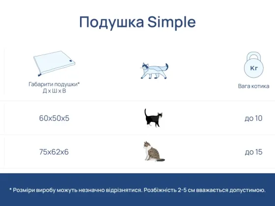 Лежак-подушка спальное место для котов Simple Harley and Cho Olive Одесса
