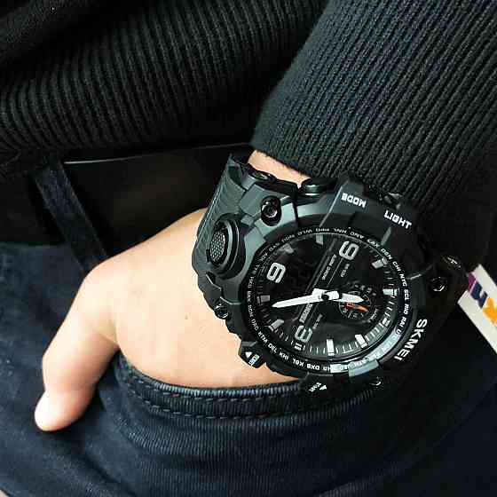 Годинники наручні спортивні SKMEI 1586BK BLACK, Годинники чоловічі спортивні, Годинники JF-605 спортивні скмей Київ