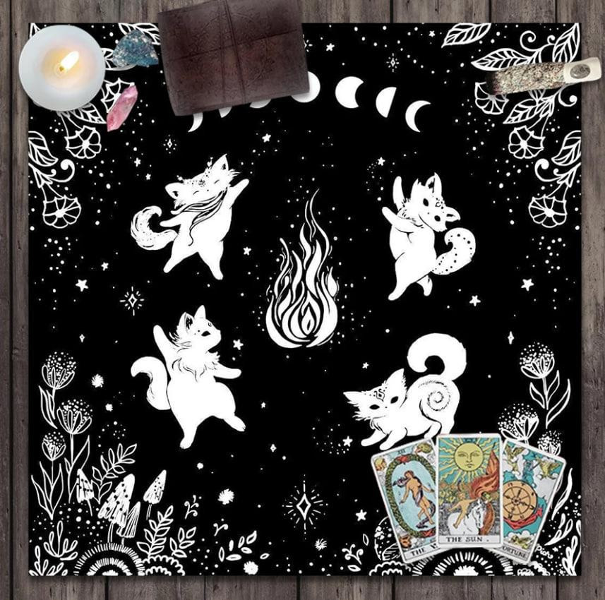 Алтарная скатерть для карт Таро и Рун. Скатерть для гадания 49*49 см. Скатерть со звездным небом и к Киев - изображение 5