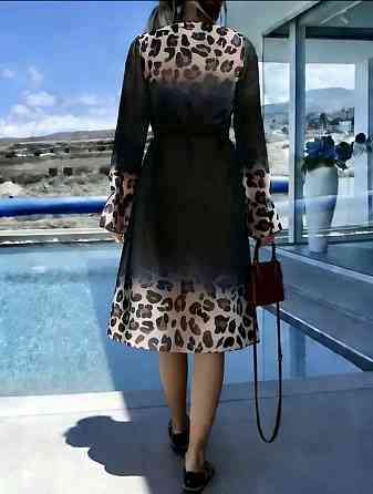 Помаранчева туніка з принтом пляжна коротка Тігровий 42/46 Харків