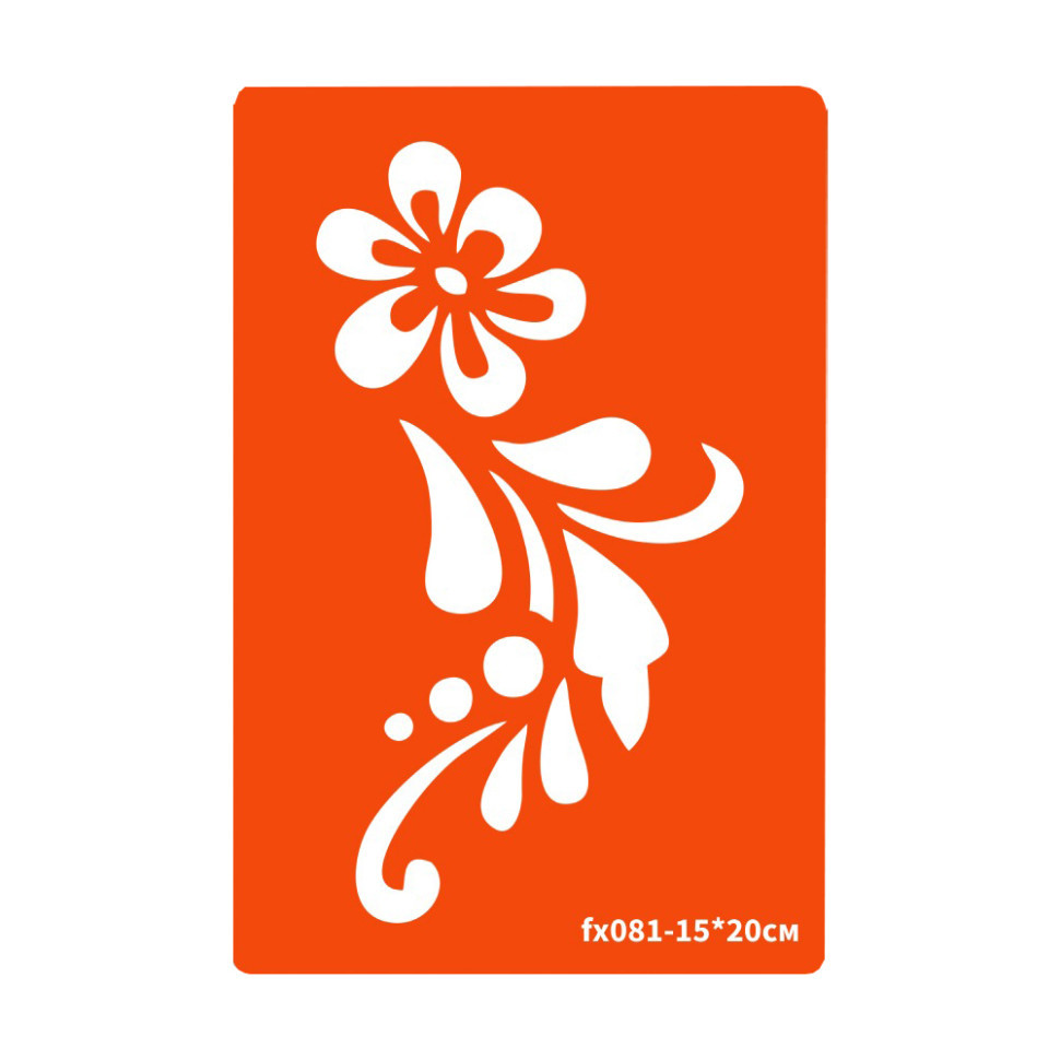 Трафарет для біо-тату Квітка fx081-15*20см, розмір 15х20см Вінниця - фото 1