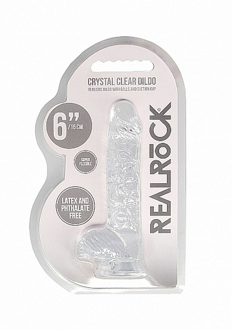 Фалоімітатор - Realrock Dildo 6" Transparent Sex Aura Київ - фото 1
