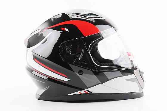 Шолом інтеграл, закритий BLD-M62 М (57-58см), ЧОРНИЙ/БІЛО-ЧЕРВОНИЙ Киев