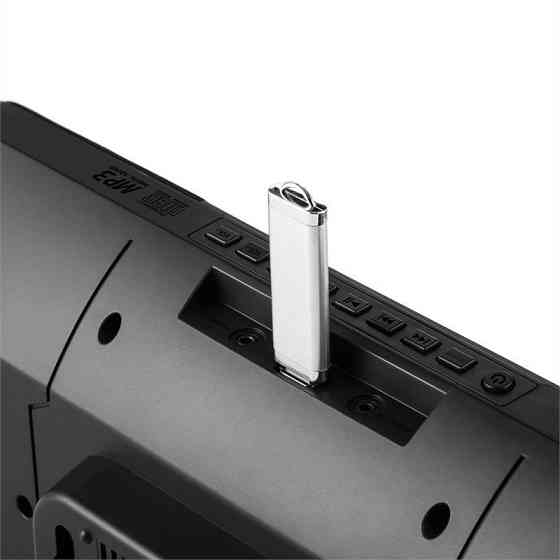 V-13 стереосистема CD MP3 USB-радіо будильник чорний настінний програвач компакт-дисків | Чорний Рівне