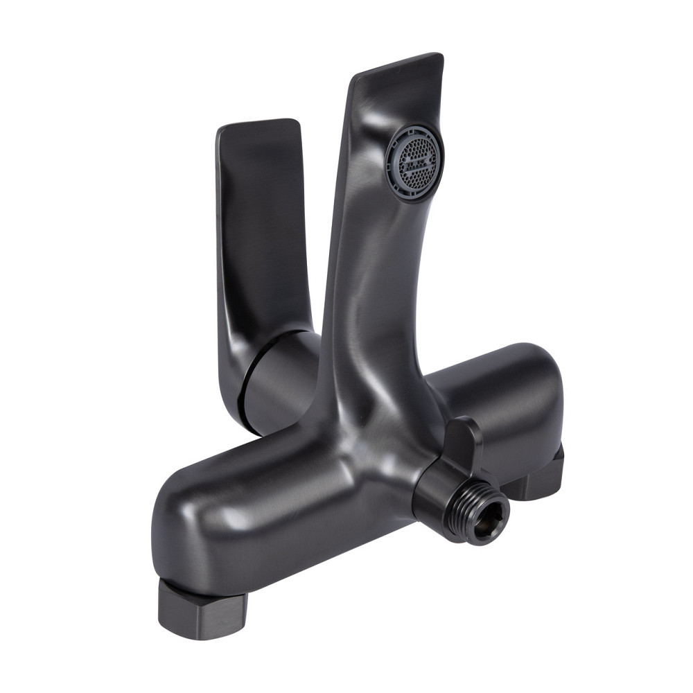 Смеситель для ванны Qtap Vlasta New (c душевым гарнитуром) QTVLA259GMB45643 Gunmetal Black PVD Киев - изображение 6