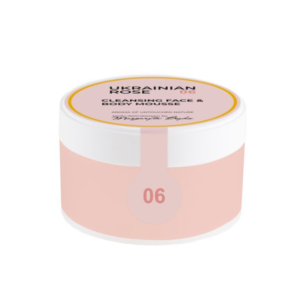 Очищуючий мус для тіла та обличчя з гліцерином і маслом ши Ukrainian Rose 200 мл Київ - фото 1