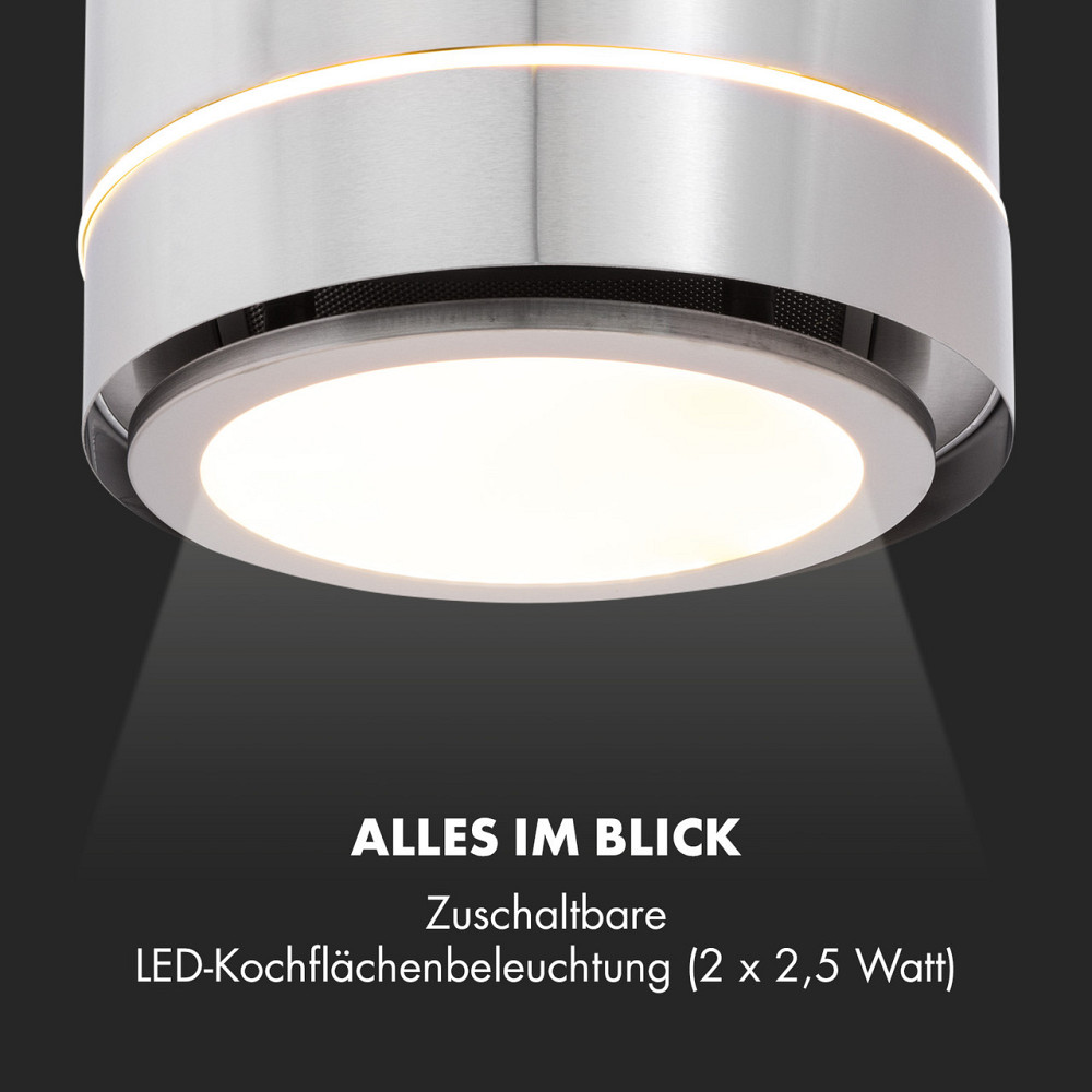 Островная вытяжка Tron Ambience Ø38см рециркуляция 540м³/ч LED нержавеющая сталь серебро (Германия, читать Ровно - изображение 8