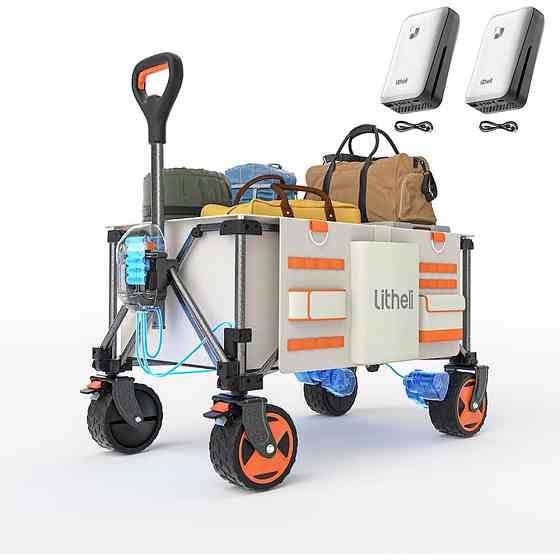 Акумуляторний візок з двигуном від павербанку Litheli (2шт УМБ Litheli Power Bank 20000 mAh, 45 W в комплекті) Киев
