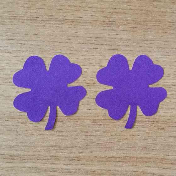 Стікіні на груди Конюшина 65 мм фіолетовий Київ