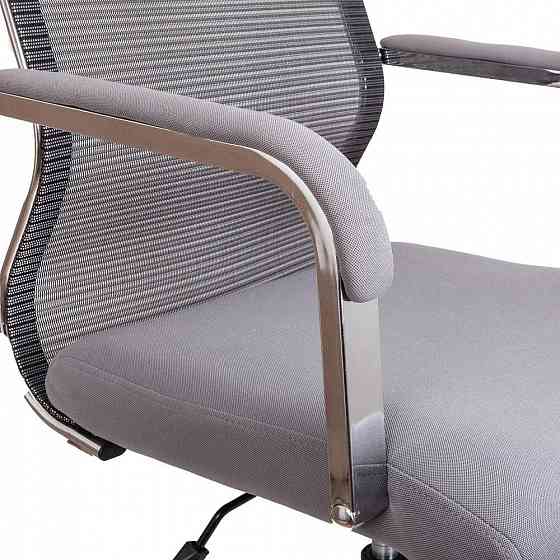 Офисное кресло руководителя Tehforward Afina хром Anyfix Серый Киев