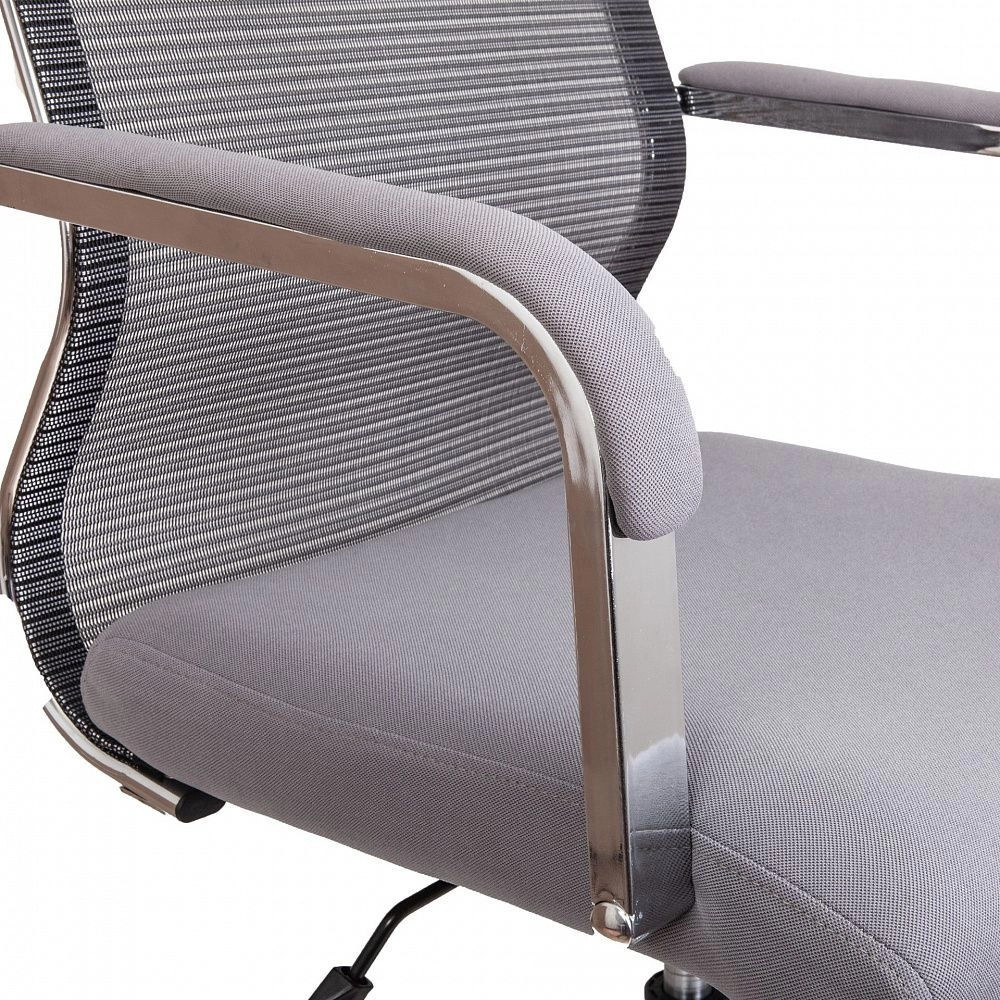 Офисное кресло руководителя Tehforward Afina хром Anyfix Серый Киев - изображение 5