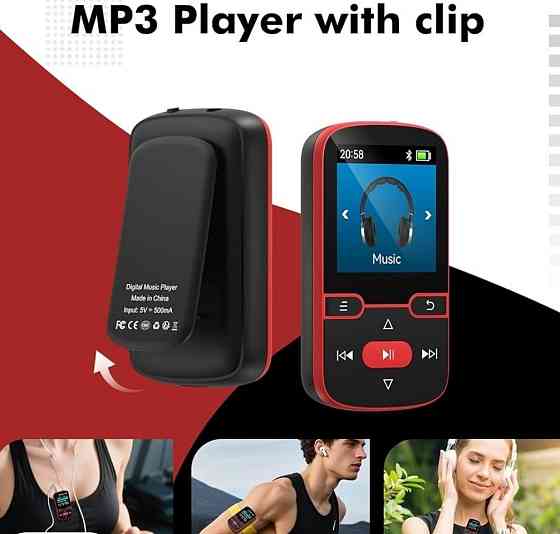 64 ГБ Bluetooth 5.3 MP3-плеєр із затискачем, MP3-плеєр — диктофон. Харків
