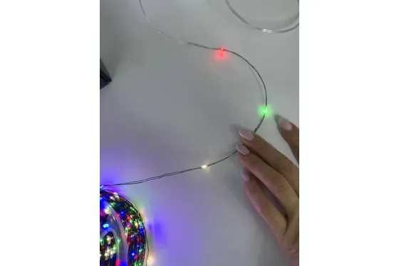 Гирлянда Роса 200 м МУЛЬТИК – зеленая нить, пульт, 8 режимов Коломия