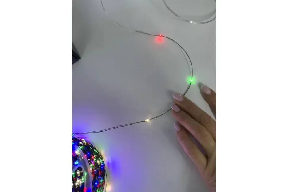 Гирлянда Роса 200 м МУЛЬТИК – зеленая нить, пульт, 8 режимов Коломия - фото 6