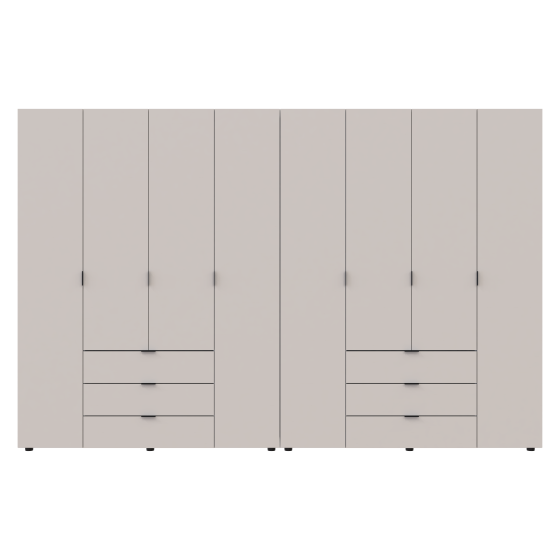 Комплект шаф для одягу Doros Гелар (2 шт.) 310х49,5х203,4 см Кашемір (DRS-011243) Дніпро