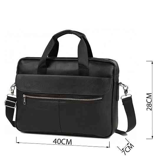 Сумка мужская Vintage 14627 кожаная Черная Киев