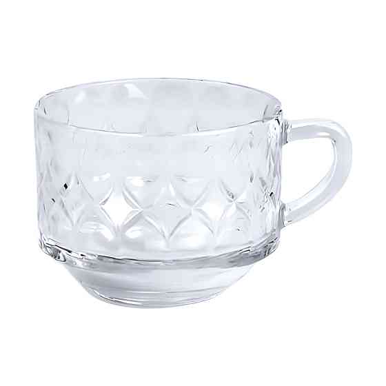 Yiwu Набір чашок зі скла 6 шт прозорі скляні кружки 270 мл HP-YH-67 Київ