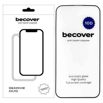 Стекло защитное BeCover Apple iPhone 13 10D Black (711513) Винница