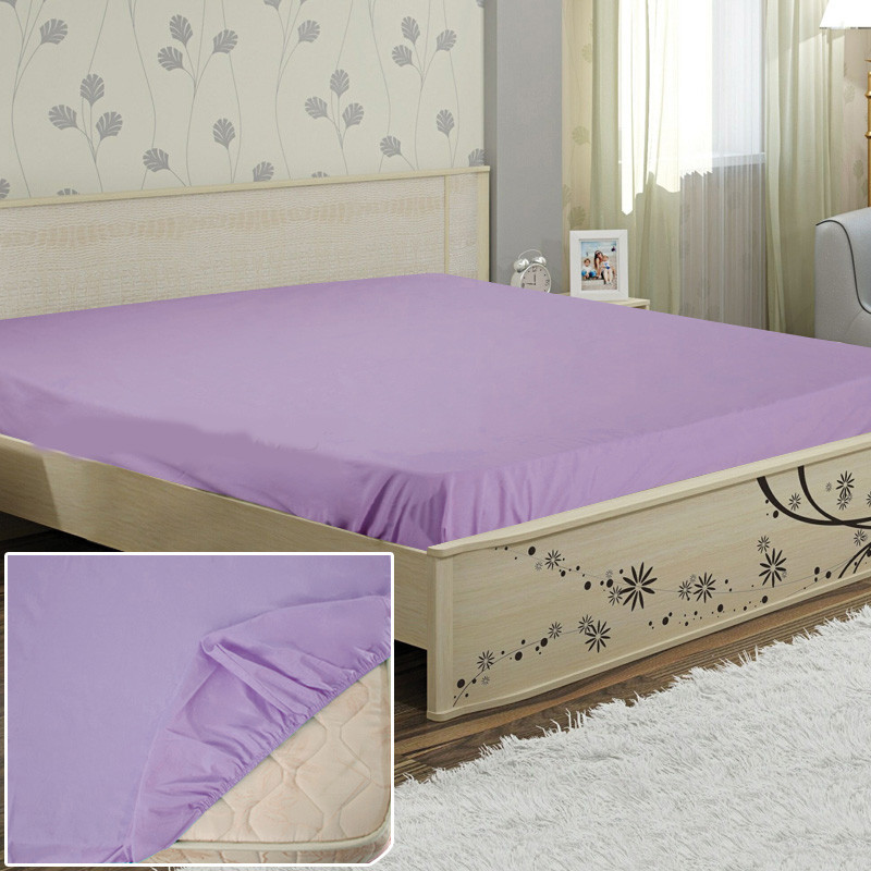 Простирадло на резинці бязь 160×200×20 бузкова Київ - фото 1