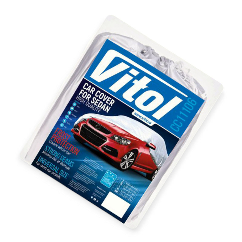 Тент-накидка s 406х165х120 полиэстр, карман зеркал, замок vitol седан Мукачево - изображение 5