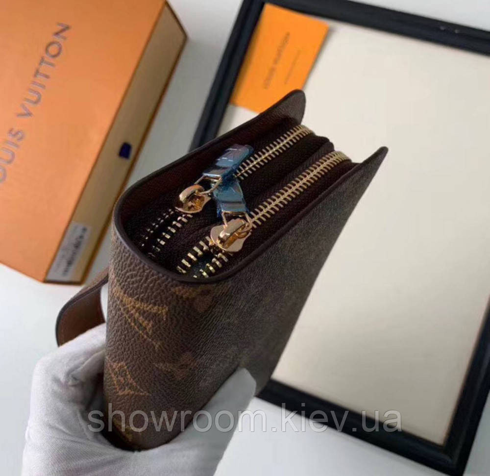 Чоловічий бреновий клатч барсетка LV (2012) dark brown Київ - фото 3