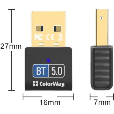 Bluetooth-адаптер ColorWay Bluetooth BT 5.0 (CW-AD-BT50) Вінниця - фото 8