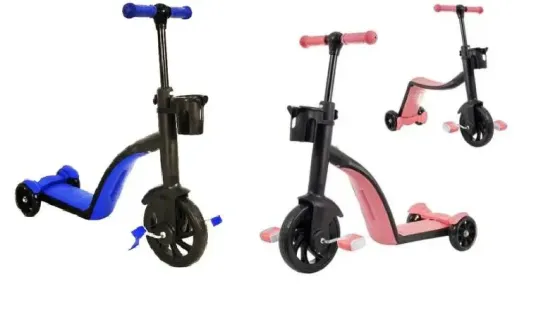 Детский самокат трансформер беговел с корзинкой Best Scooter 3 в 1 Коломия