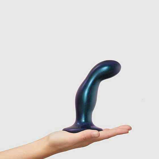 Дилдо Strap-On-Me DILDO PLUG SNAKY METALLIC BLUE, размер M, диаметр 4 см, вводимая длина 15,3 см Sex Aura Киев