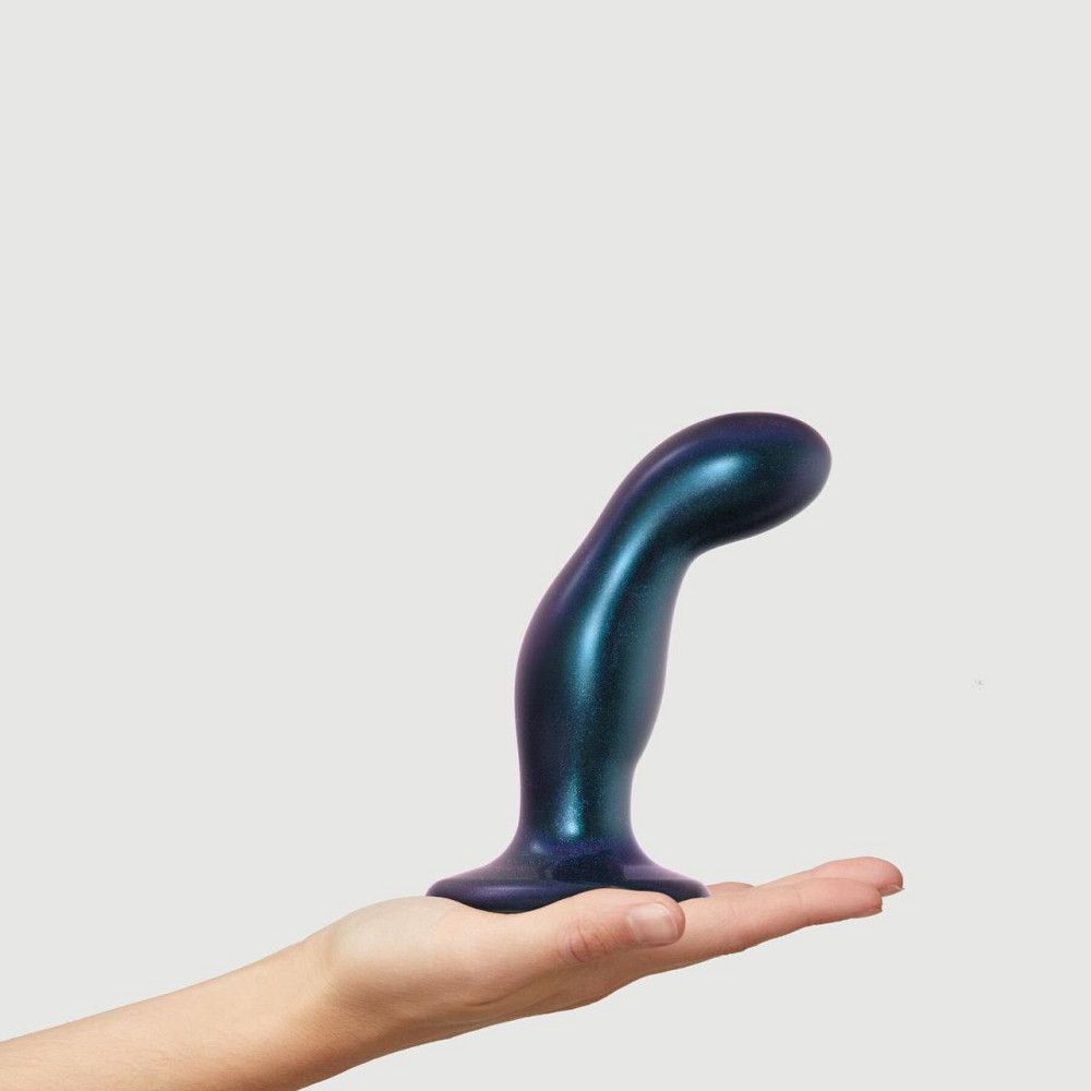 Дилдо Strap-On-Me DILDO PLUG SNAKY METALLIC BLUE, размер M, диаметр 4 см, вводимая длина 15,3 см Sex Aura Киев - изображение 1