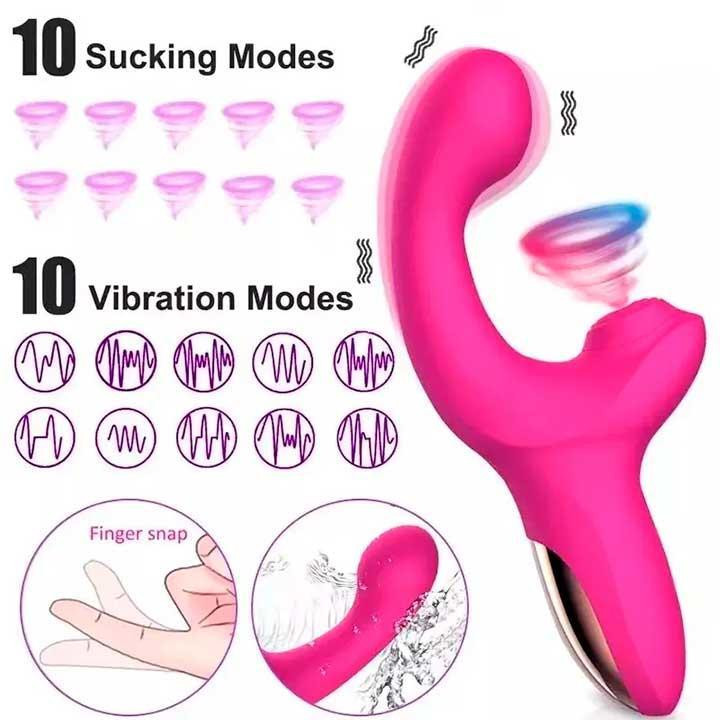 Вібратор - вуманайзер 2 в 1 для клітора і точки G, LIVMAN - Рожевий Вінниця - фото 4