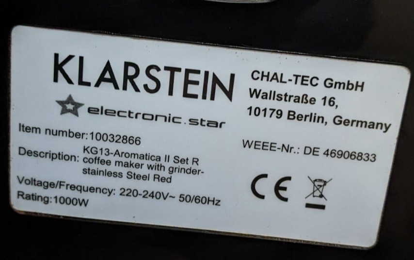 Кофеварка с кофемолкой Klarstein Aromatica || Set R Киев - изображение 1