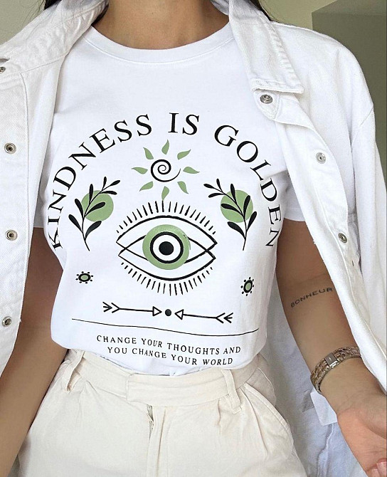 Футболка жіноча з принтом  44 Біла 2634325164 Дніпро - фото 1