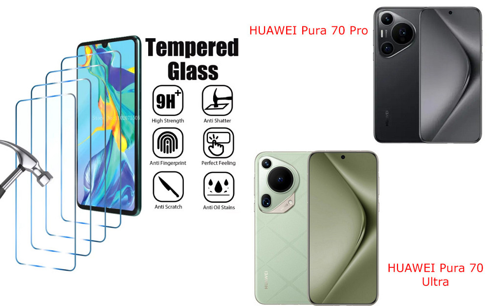 Защитное стекло ArmorGlass для HUAWEI Pura 70 Pro, Pura 70 Ultra – устойчивое к царапинам и ударам Киев - изображение 1
