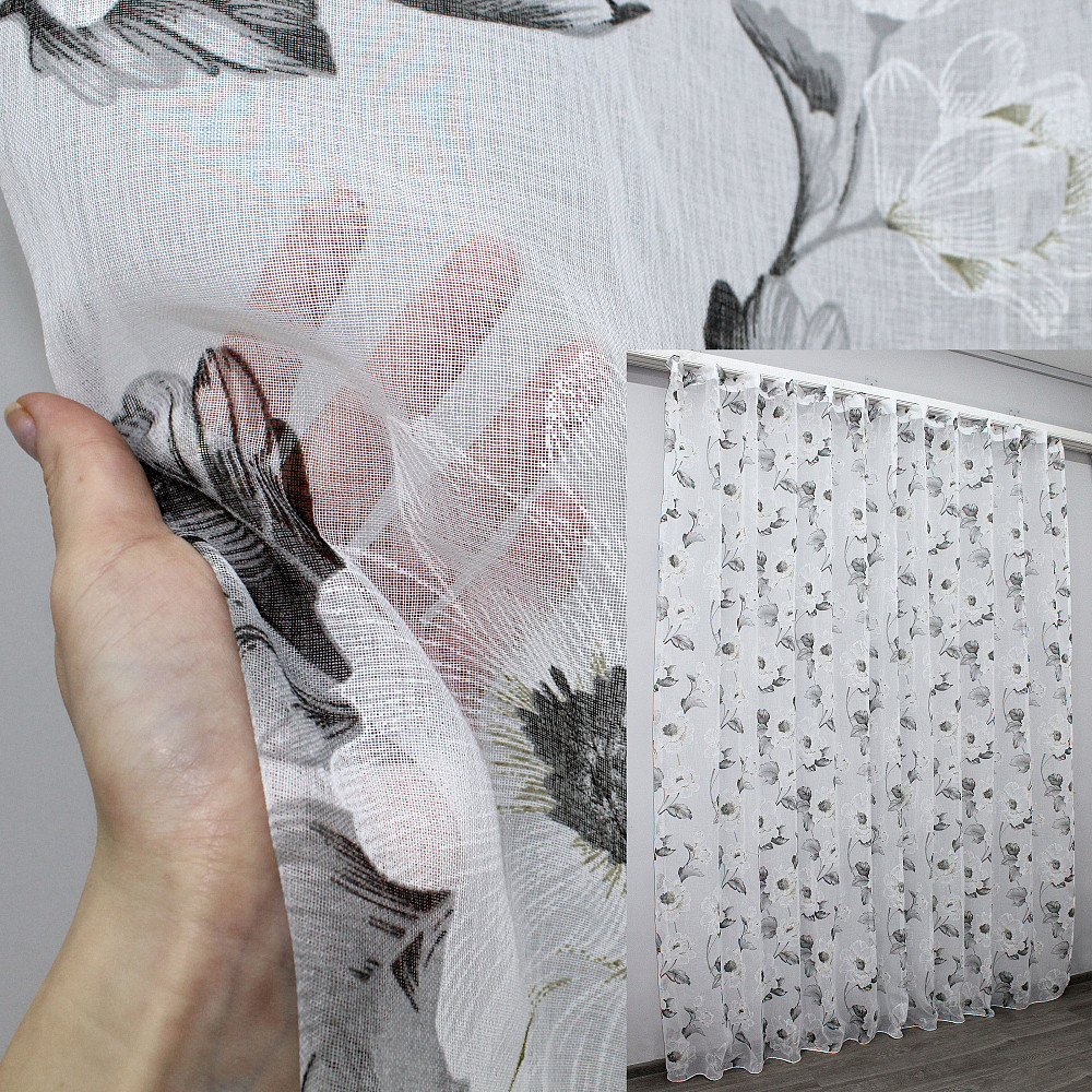 Тюль VR-Textil 1146т Flora Батист Різнобарвний 300х250 см (40-250) Київ - фото 1